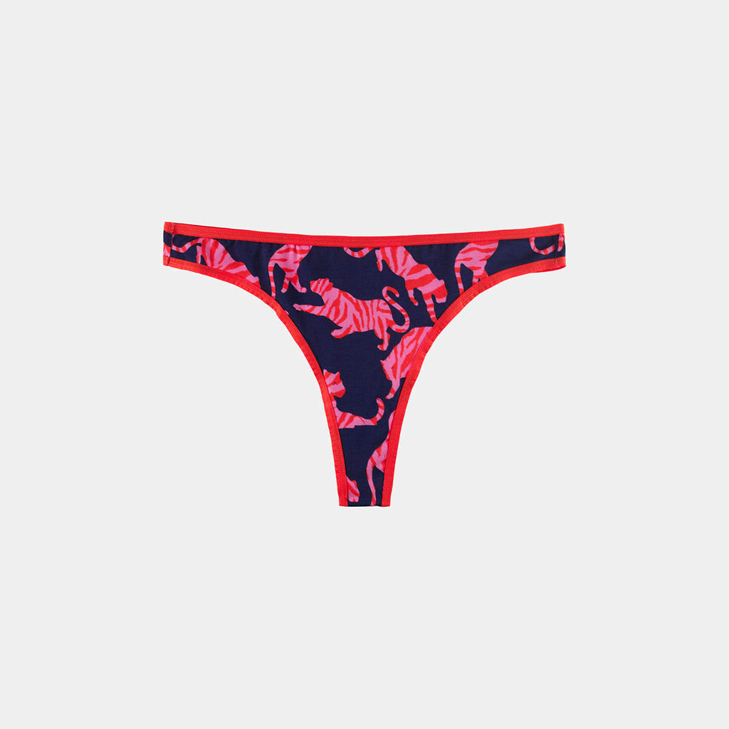 Womens Thongs (color - Wild Tiger)