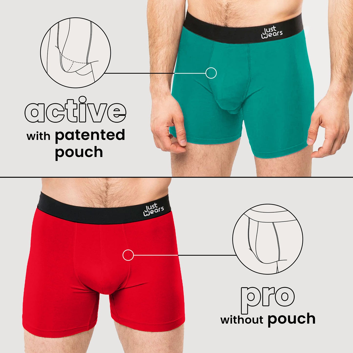 Boxer Briefs Duo Pack Europe (color - Green & Red)