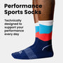 Performance Sports Socks (color - Blue Multi)