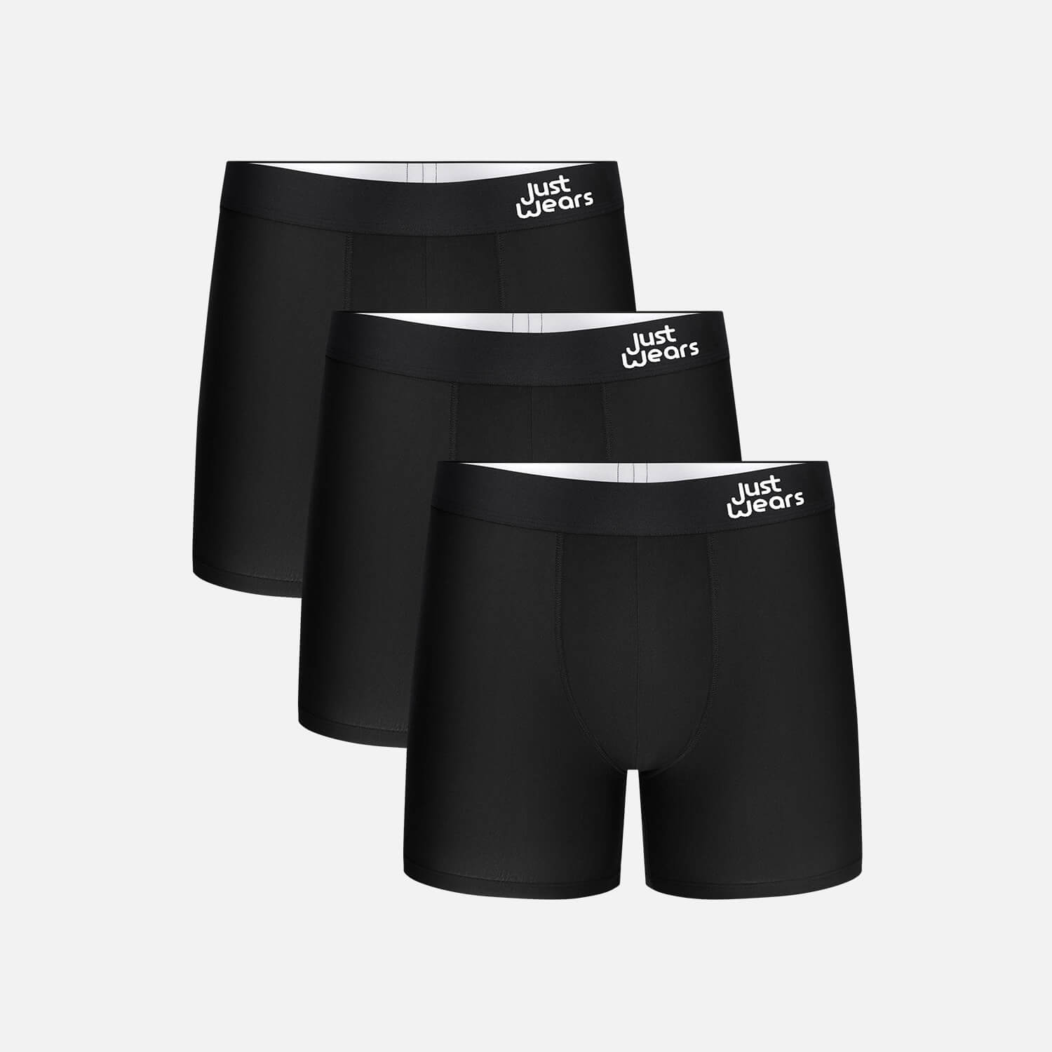 JustWears Mens Boxer Briefs Everyday 3 Pack