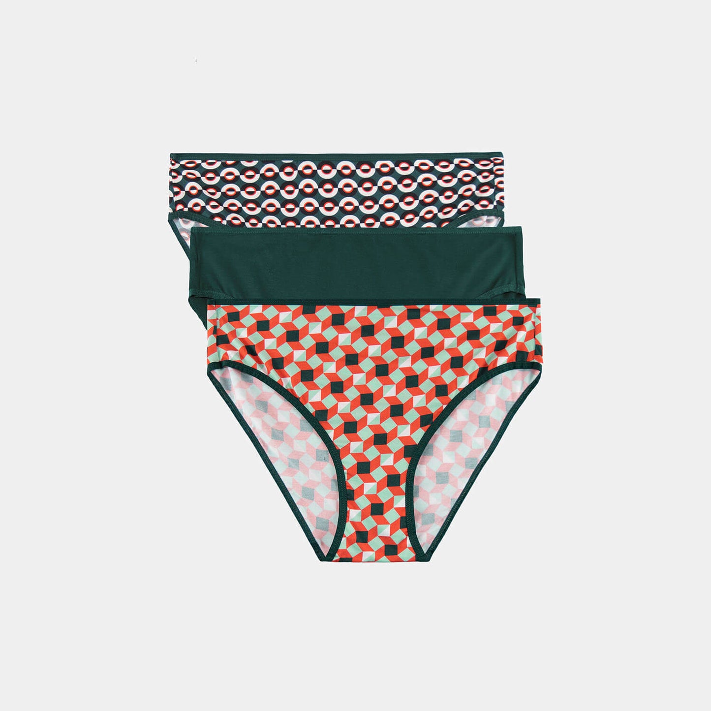 Mid-Rise Knickers 3 Pack (color - Graphic Geos Collection) 