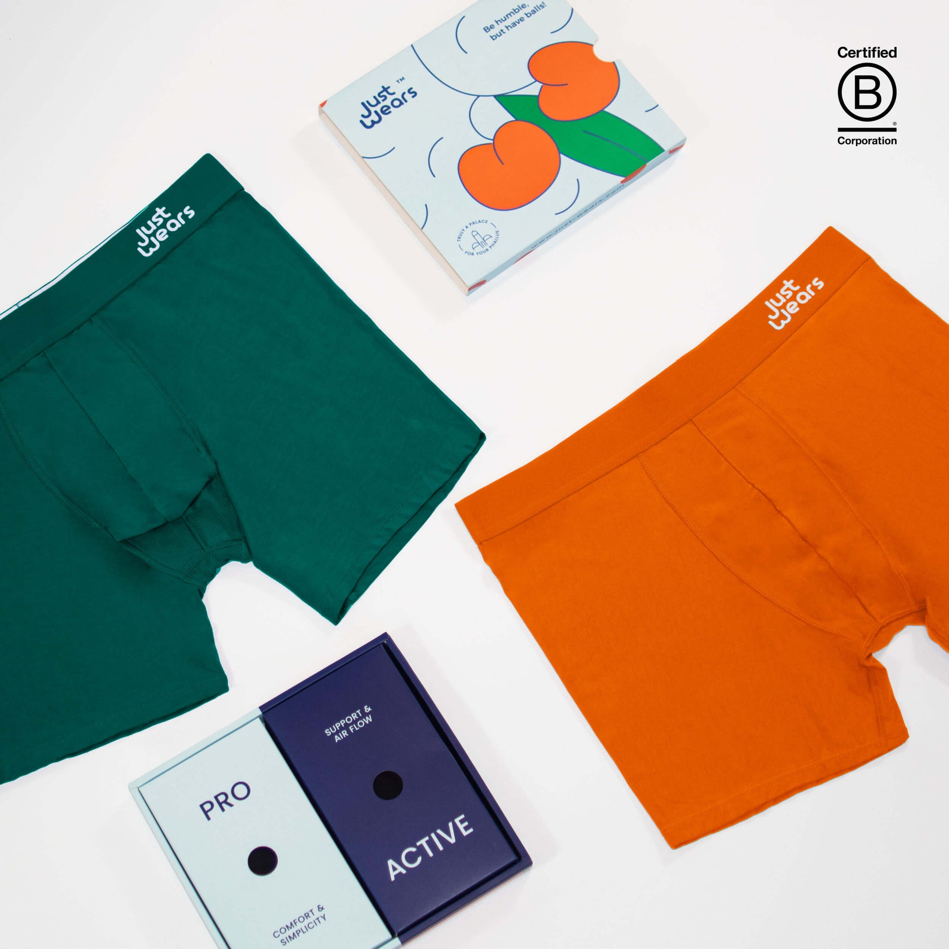 Boxer Briefs Duo Pack (color - Orange & Green)