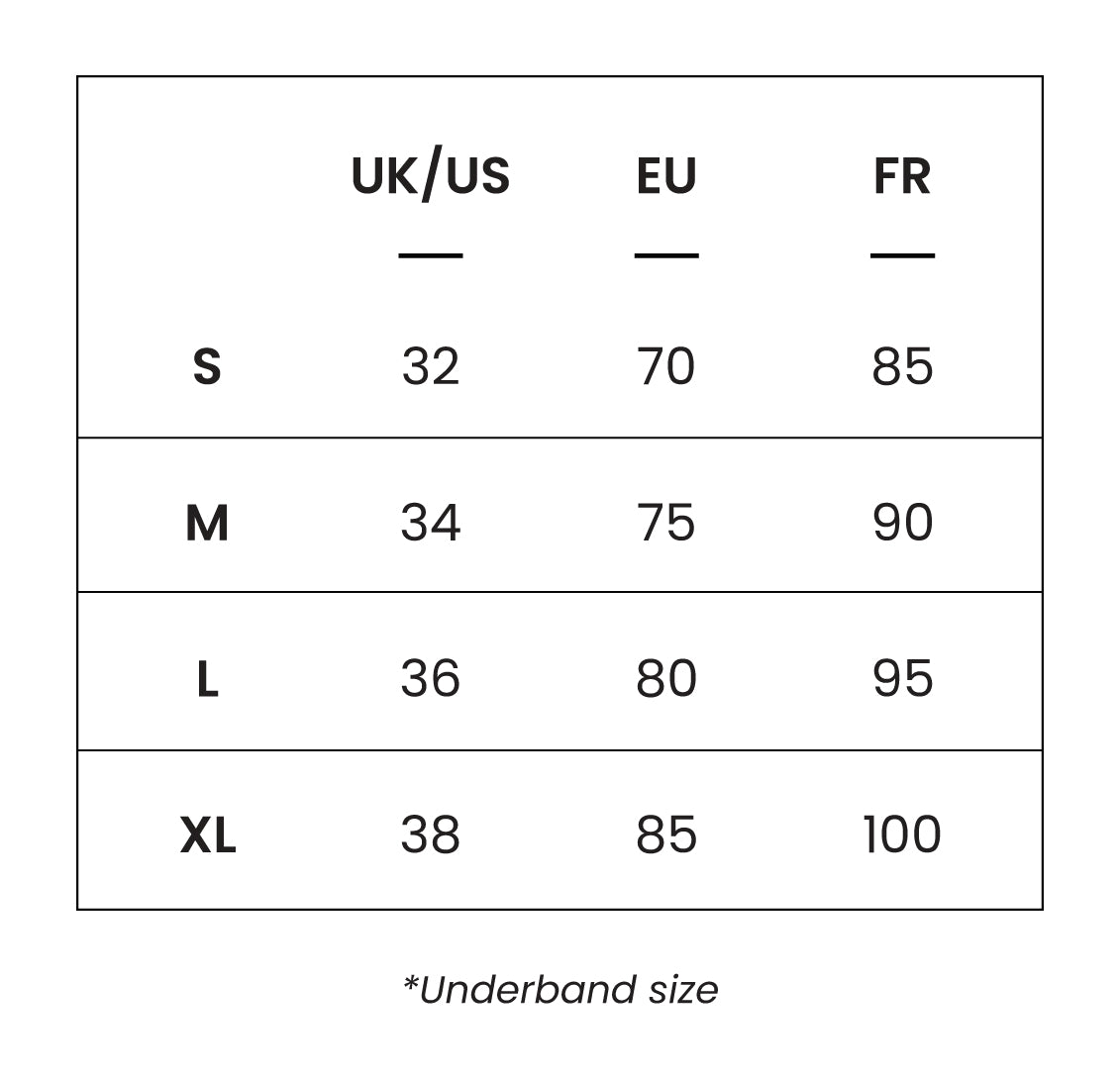 Product Size Guide - Mobile