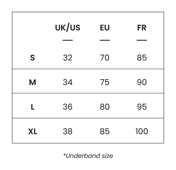 Product Size Guide - Mobile