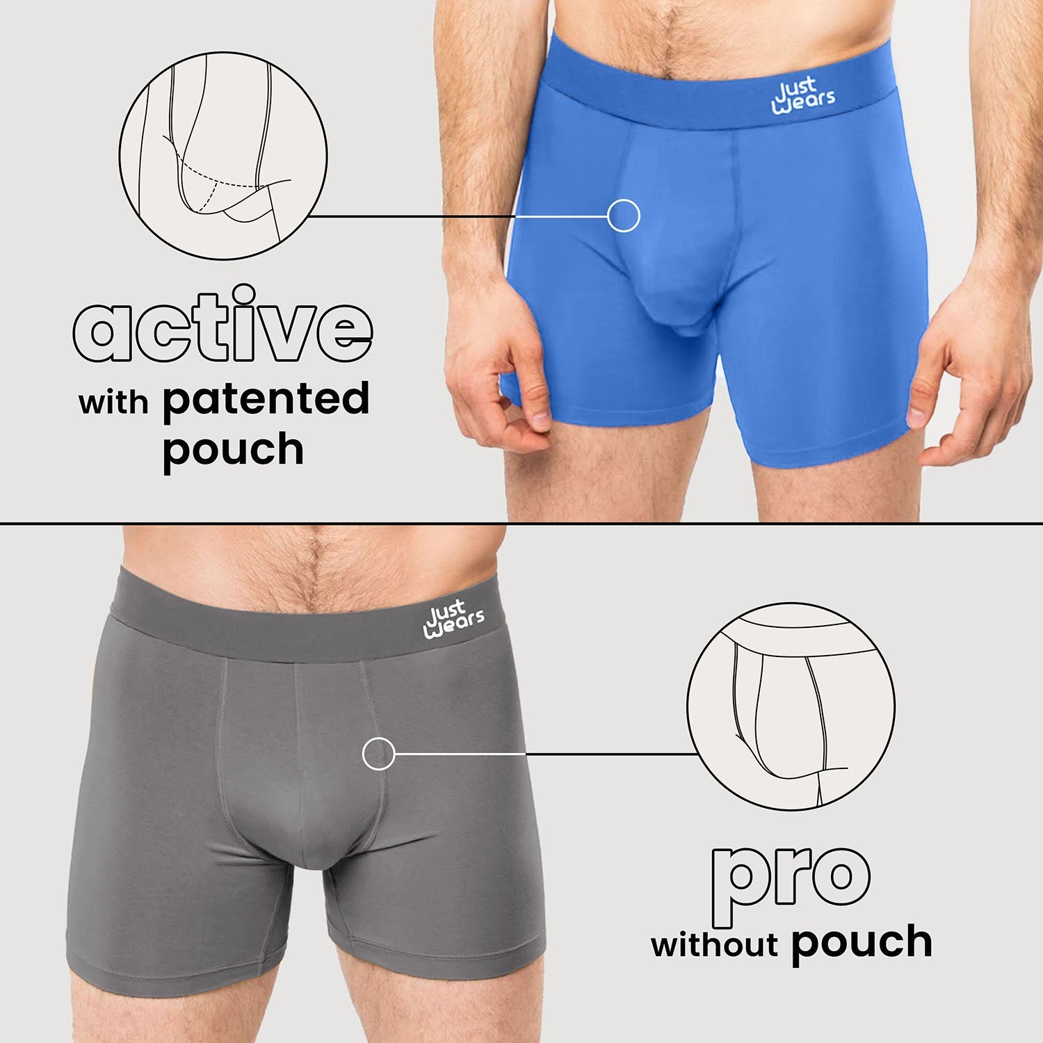 Boxer Briefs Duo Pack Europe (color - Blue & Grey)